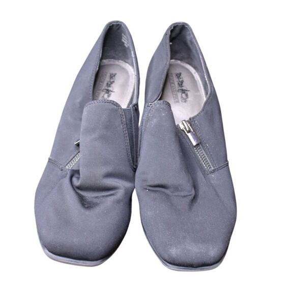 Coach And Four Fabric Comfort Heel Shoes Square Toe Chunky Heel 9.5 - Picture 2 of 6